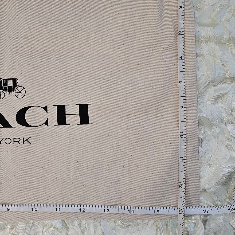 Coach Drawstring Dust Bag Gift Bag Storage Cover Bag 17" X 13" - Picture 6 of 6